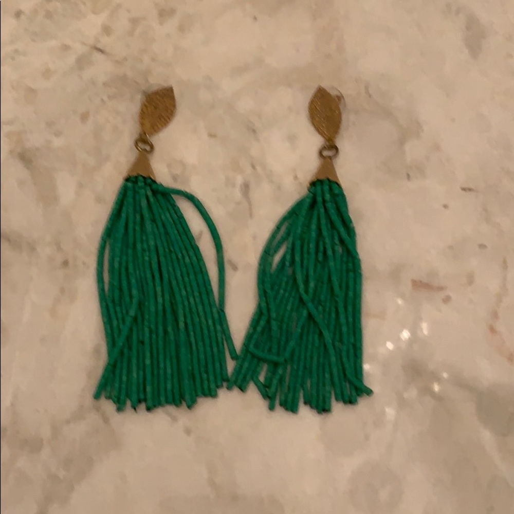 Green earrings